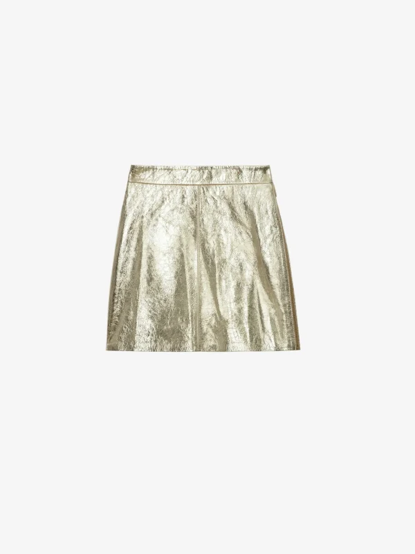 Zadig&Voltaire Jinette Leather Skirt Shea Sale