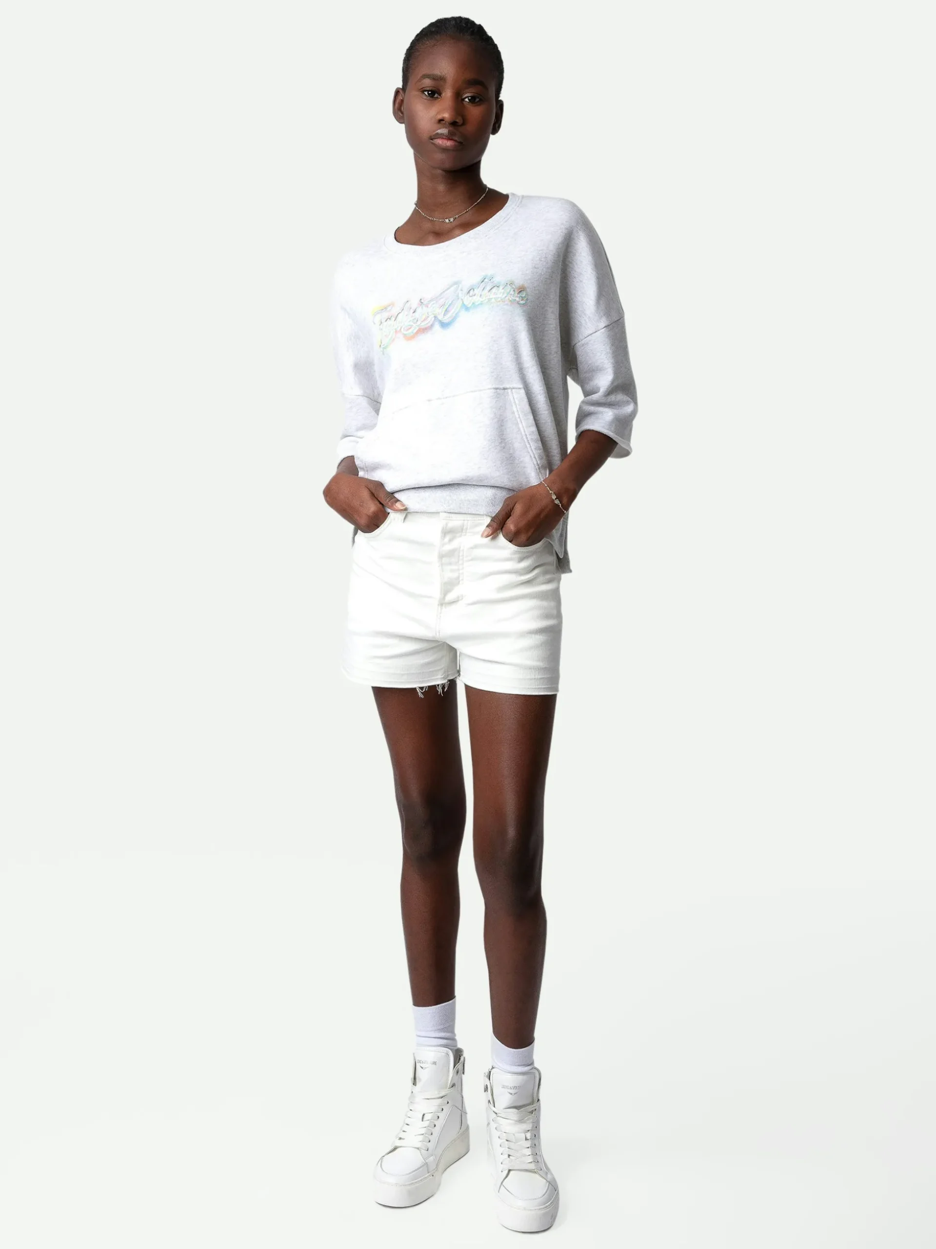 kaly_sweatshirt_0.webp Zadig&Voltaire Kaly Sweatshirt Gris chine clair Clearance