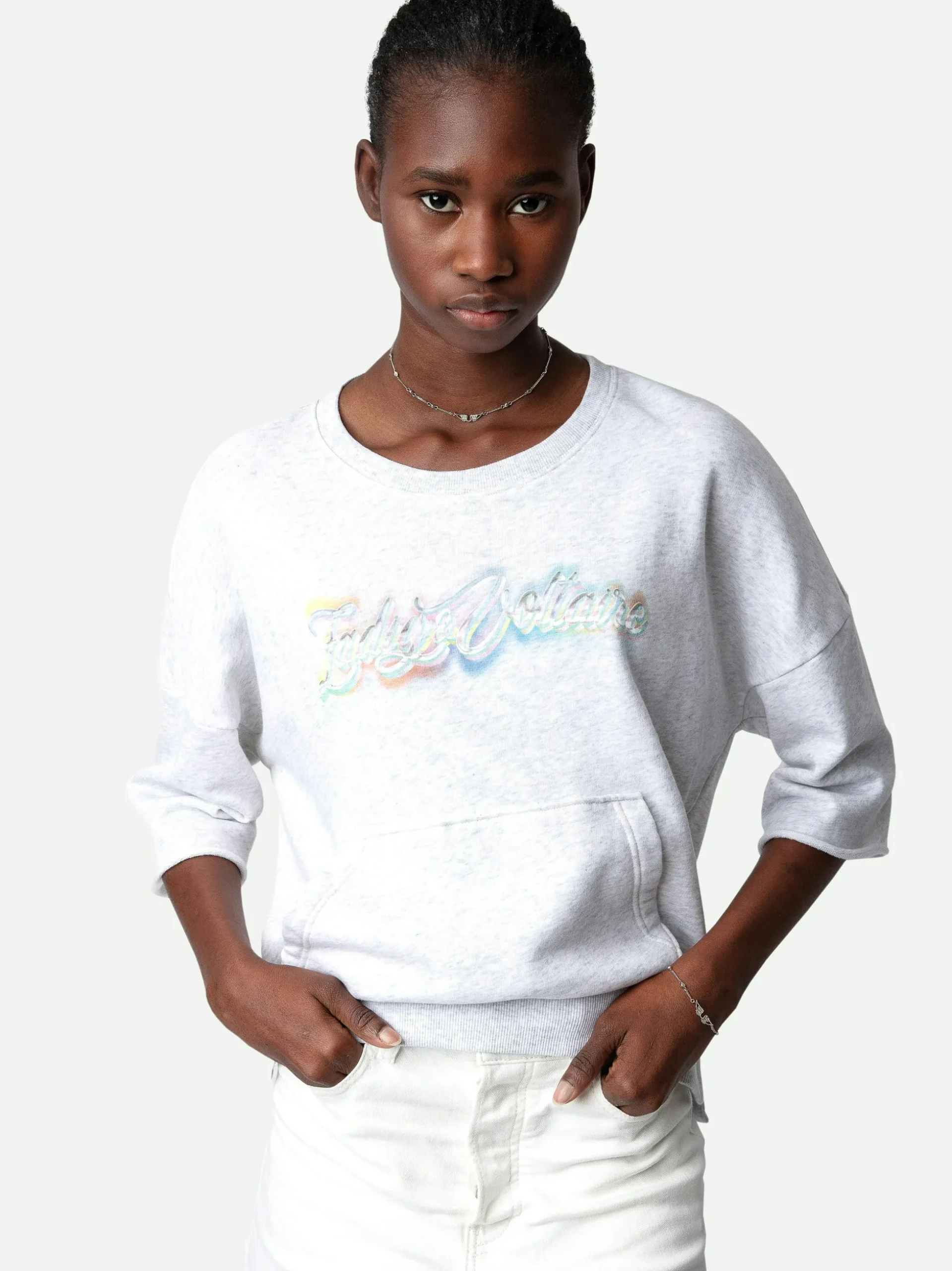 kaly_sweatshirt_4.webp Zadig&Voltaire Kaly Sweatshirt Gris chine clair Clearance
