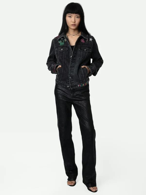 Zadig&Voltaire Kasy Denim Jacket Grey Cheap