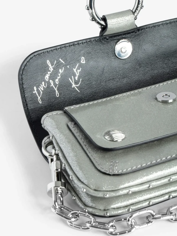Zadig&Voltaire Kate Metallic Wallet Bag Silver Store