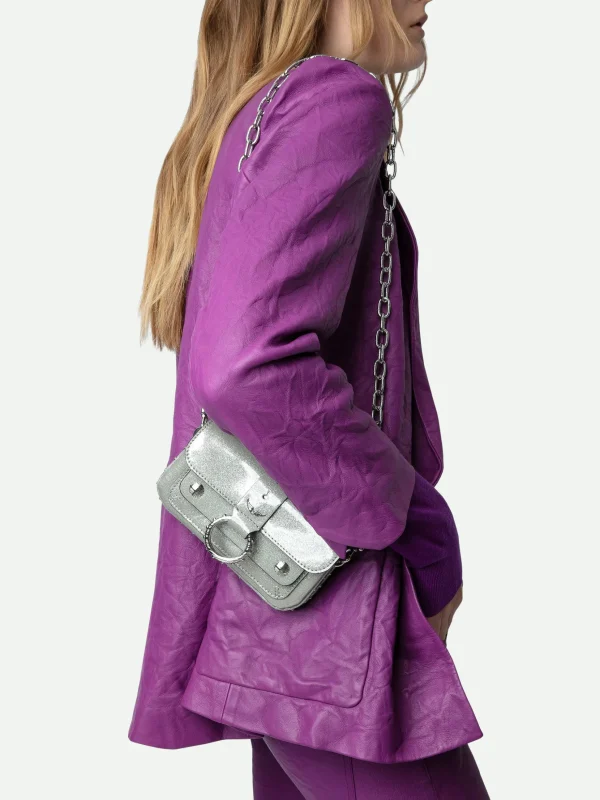 Zadig&Voltaire Kate Metallic Wallet Bag Silver Store