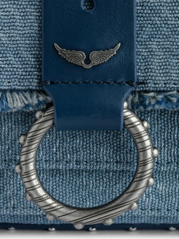 Zadig&Voltaire Kate Wallet Denim Glitter Bag Storm Cheap