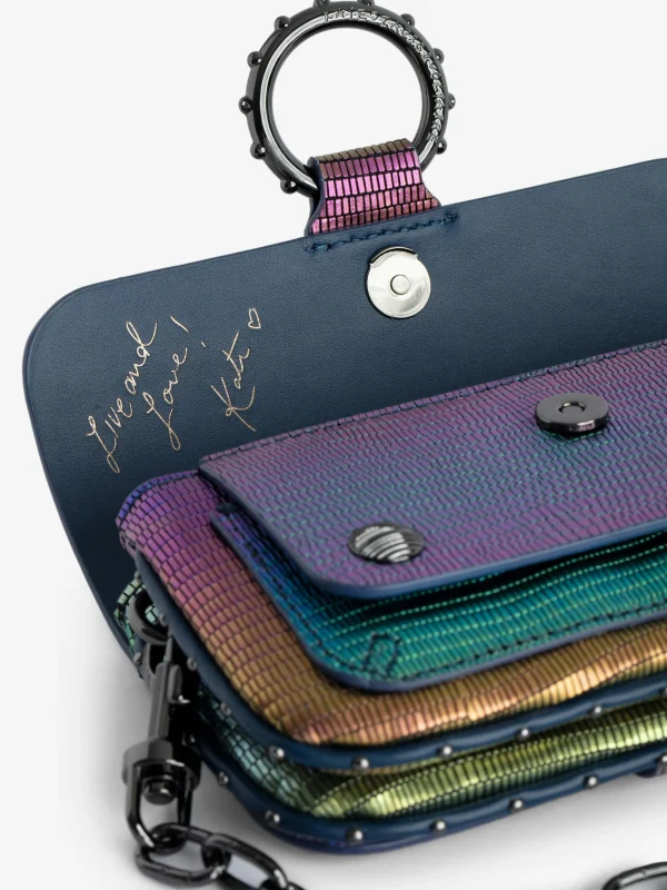 Zadig&Voltaire Kate Wallet Embossed Metallic Bag Rainbow Best