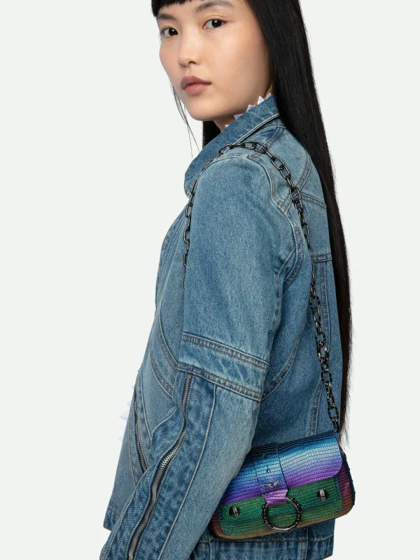 Zadig&Voltaire Kate Wallet Embossed Metallic Bag Rainbow Best
