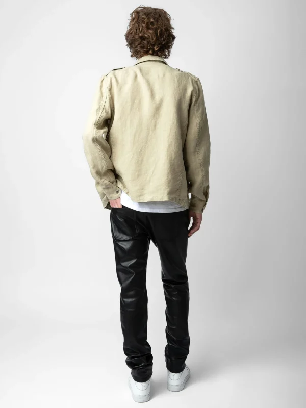 Zadig&Voltaire Kido Linen Jacket Light beige Shop