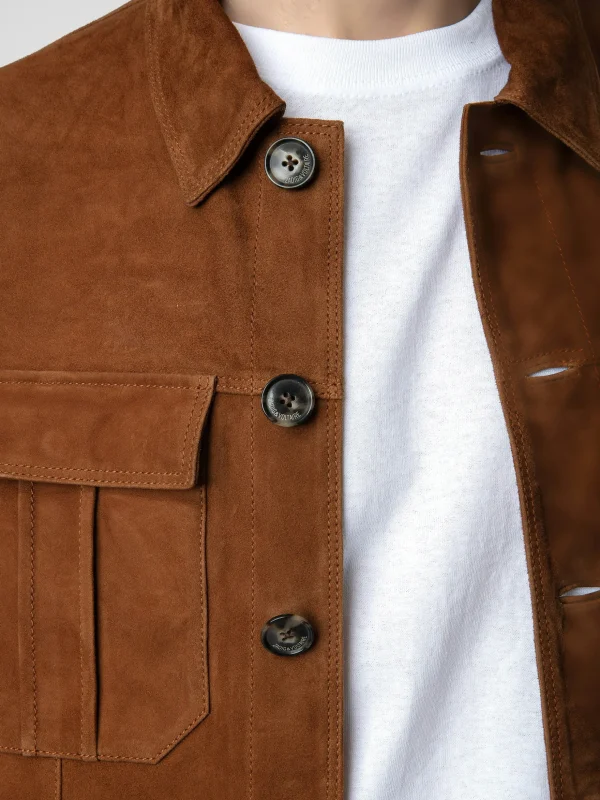 Zadig&Voltaire Kuba Suede Jacket Cognac Fashion