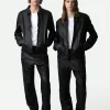Zadig&Voltaire Lasso Crinkled Leather Jacket Black Shop