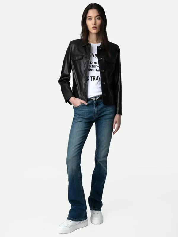 Zadig&Voltaire Liam Leather Jacket Black New