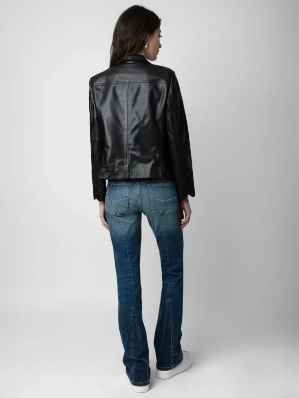 Zadig&Voltaire Liam Leather Jacket Black New