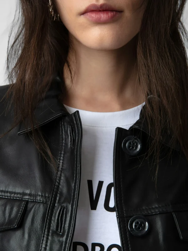 Zadig&Voltaire Liam Leather Jacket Black New