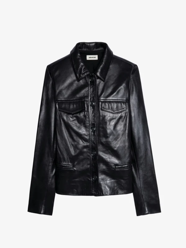 Zadig&Voltaire Liam Leather Jacket Black New