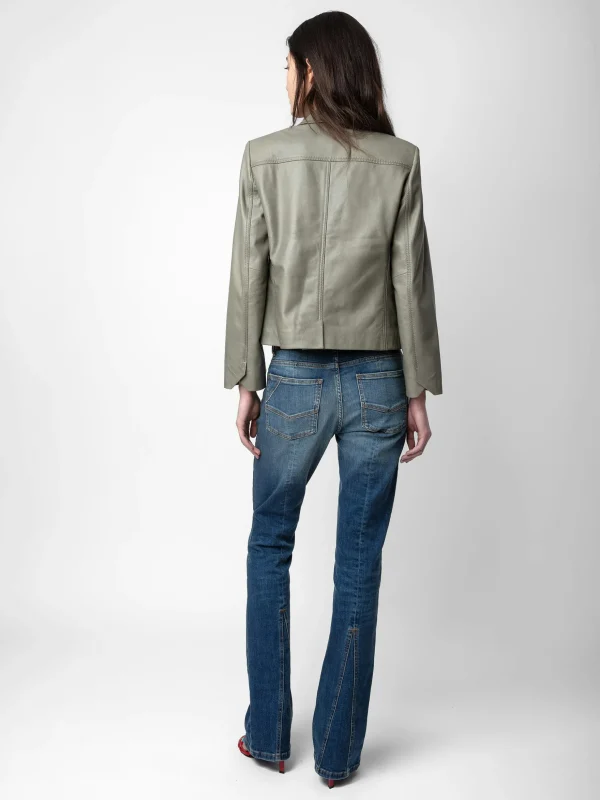 Zadig&Voltaire Liams Leather Jacket Treillis Best