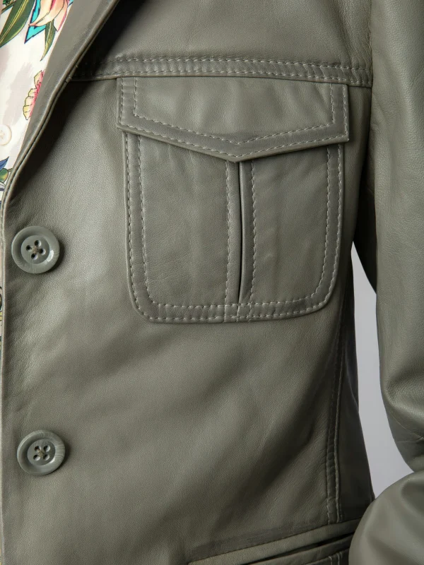 Zadig&Voltaire Liams Leather Jacket Treillis Best