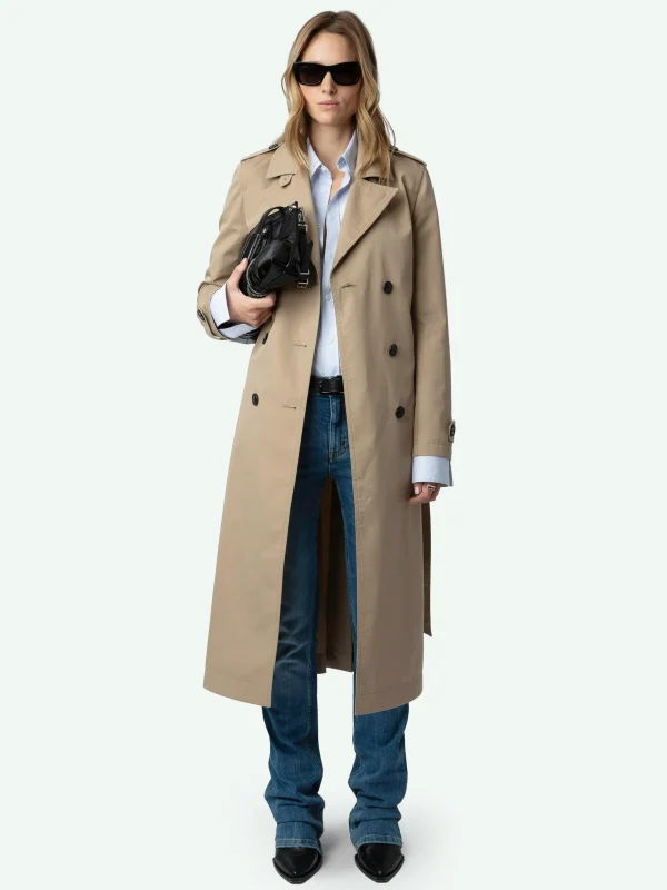 Zadig&Voltaire Mandy Trench Coat Latte Sale