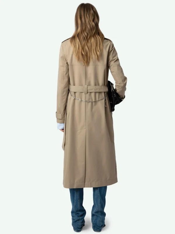 Zadig&Voltaire Mandy Trench Coat Latte Sale