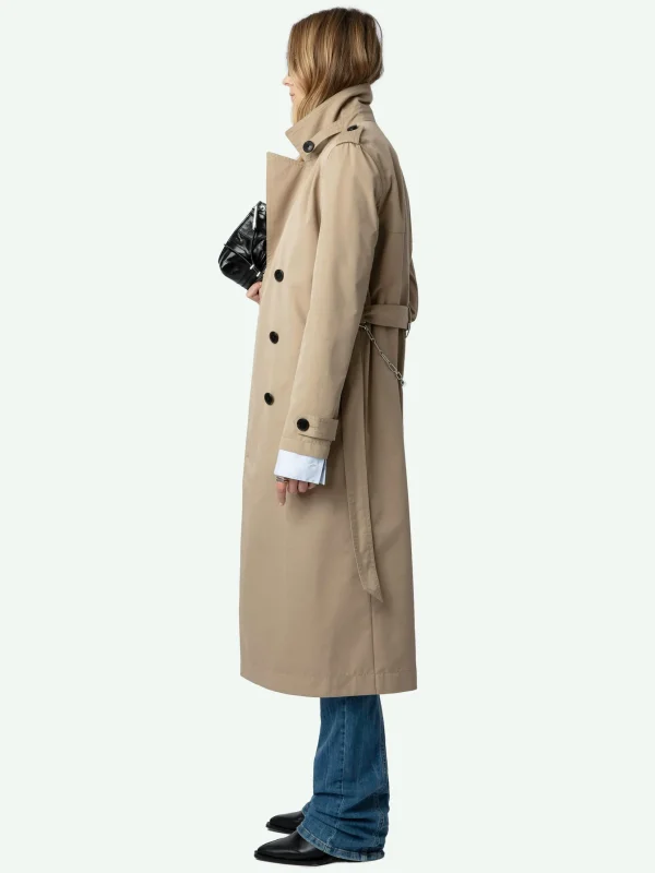 Zadig&Voltaire Mandy Trench Coat Latte Sale