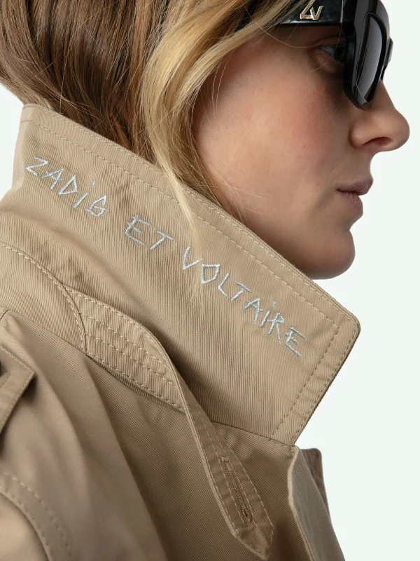 Zadig&Voltaire Mandy Trench Coat Latte Sale