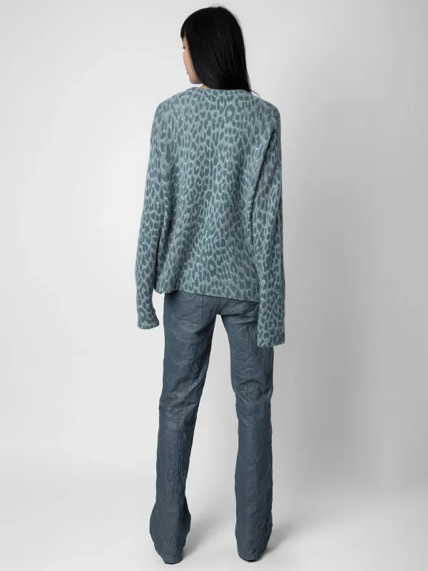 Zadig&Voltaire Markus Leopard Cashmere Sweater Nuage Sale