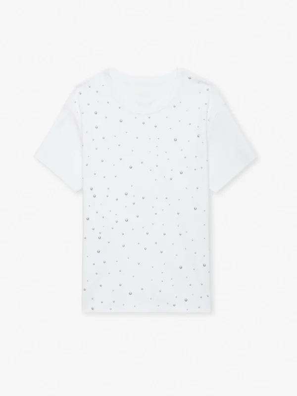 Zadig&Voltaire Marta Studded T-shirt White Clearance