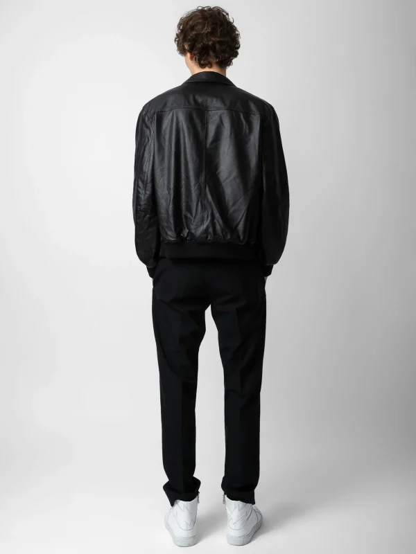 Zadig&Voltaire Mate Leather Jacket Black Best Sale
