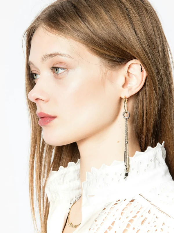 Zadig&Voltaire Mila Flash Single Earring Shiny gold Cheap