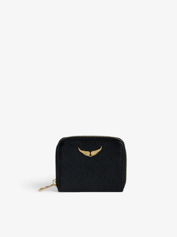 Zadig&Voltaire Mini ZV Coin Purse Noir gold New