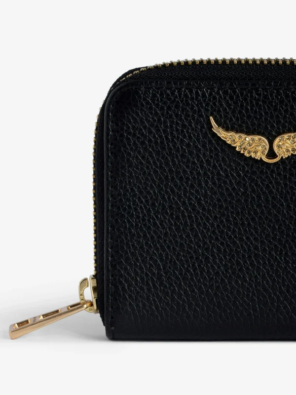 Zadig&Voltaire Mini ZV Coin Purse Noir gold New