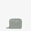 Zadig&Voltaire Mini ZV Infinity Patent Coin Purse Silver Fashion