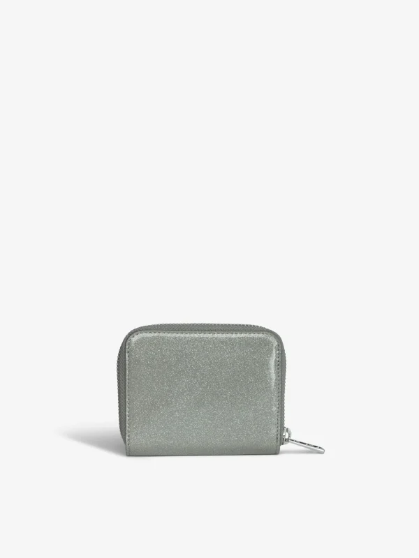 Zadig&Voltaire Mini ZV Infinity Patent Coin Purse Silver Fashion