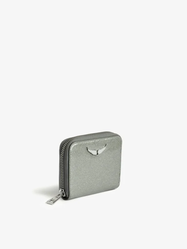 Zadig&Voltaire Mini ZV Infinity Patent Coin Purse Silver Fashion