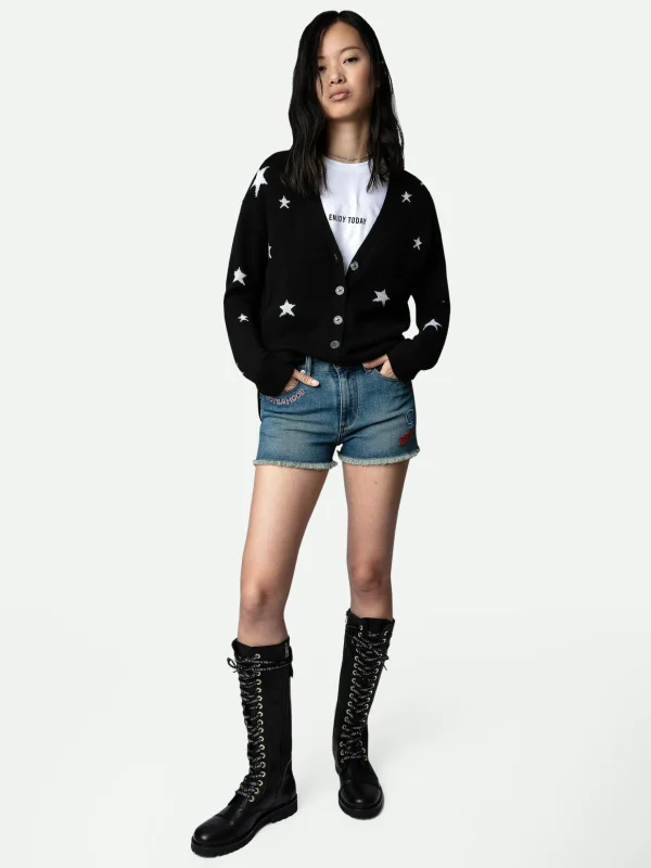 Zadig&Voltaire Mirka Stars Cardigan Cashmere Black Online
