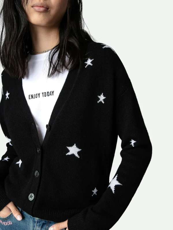 Zadig&Voltaire Mirka Stars Cardigan Cashmere Black Online