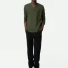 Zadig&Voltaire Monastir Henley T-shirt Used kaki Cheap