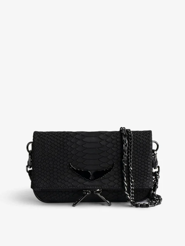 Zadig&Voltaire Nano Soft Savage Rock Clutch Black Best Sale