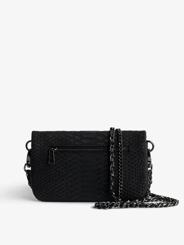 Zadig&Voltaire Nano Soft Savage Rock Clutch Black Best Sale