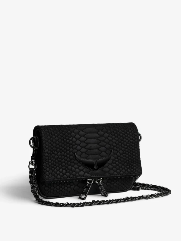 Zadig&Voltaire Nano Soft Savage Rock Clutch Black Best Sale