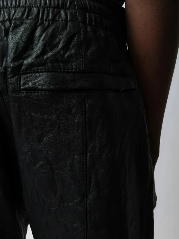 Zadig&Voltaire Pacha Crinkled Leather Pants Black Fashion
