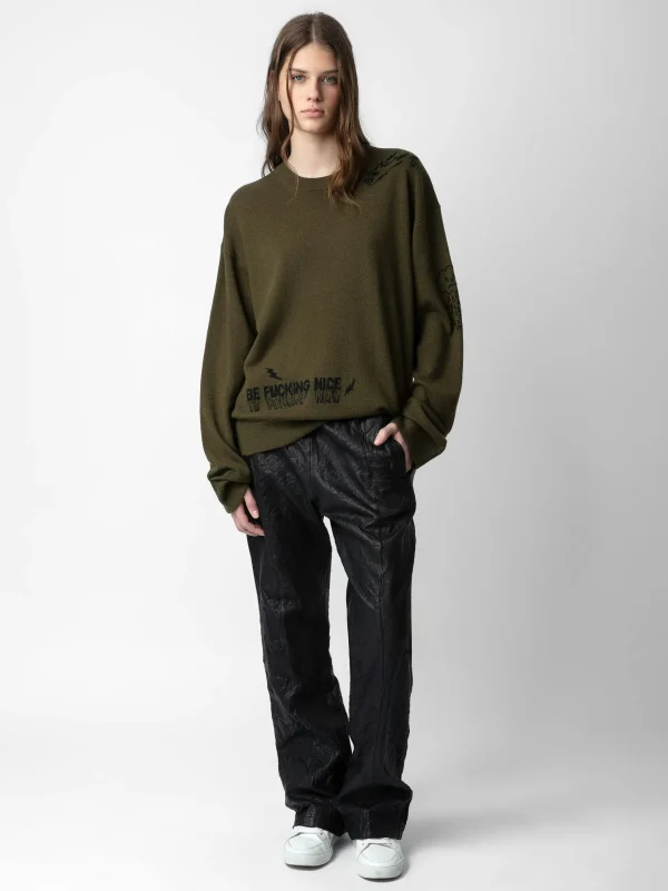 Zadig&Voltaire Pacha Crinkled Leather Pants Black Fashion