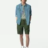 Zadig&Voltaire Pixel Linen Bermuda Shorts Used kaki Online