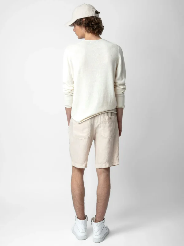 Zadig&Voltaire Pixel Linen Bermuda Shorts Naturel Clearance