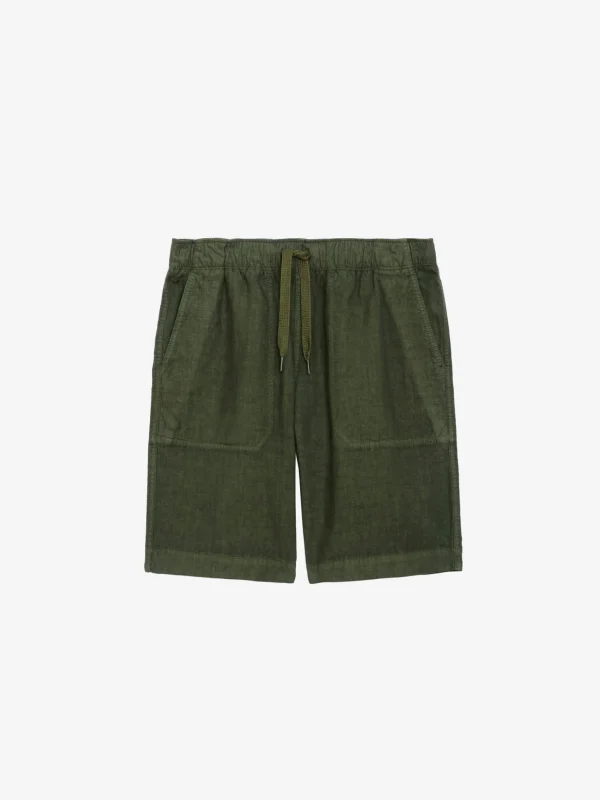 Zadig&Voltaire Pixel Linen Bermuda Shorts Used kaki Online