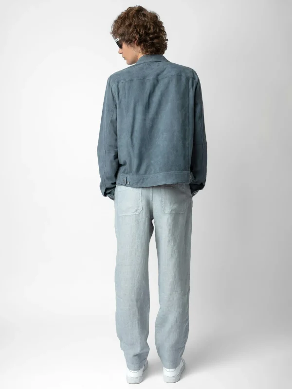 Zadig&Voltaire Pixel Linen Pants Ciel Discount