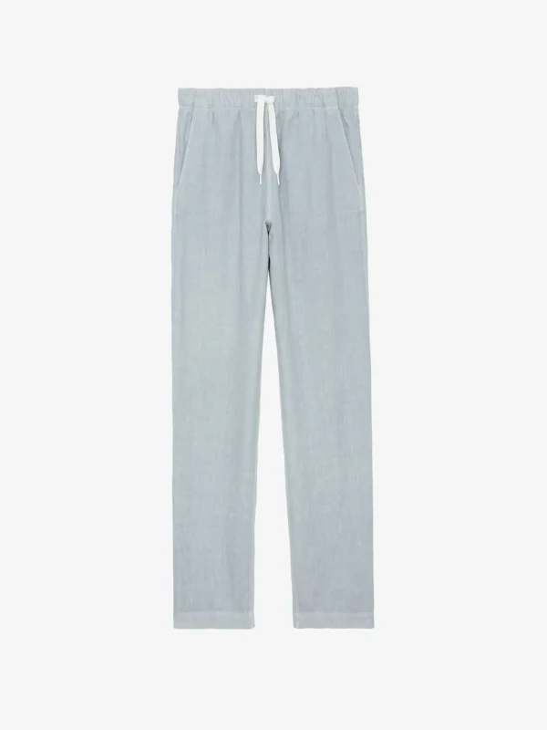 Zadig&Voltaire Pixel Linen Pants Ciel Discount