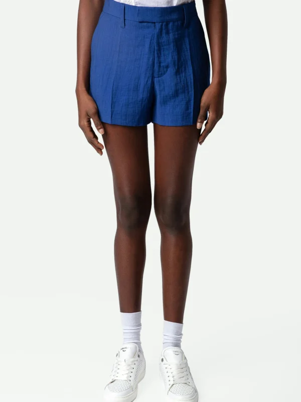 Zadig&Voltaire Please Linen Shorts Deep sea Best