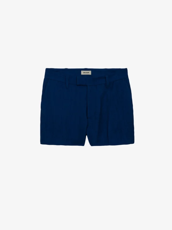Zadig&Voltaire Please Linen Shorts Deep sea Best