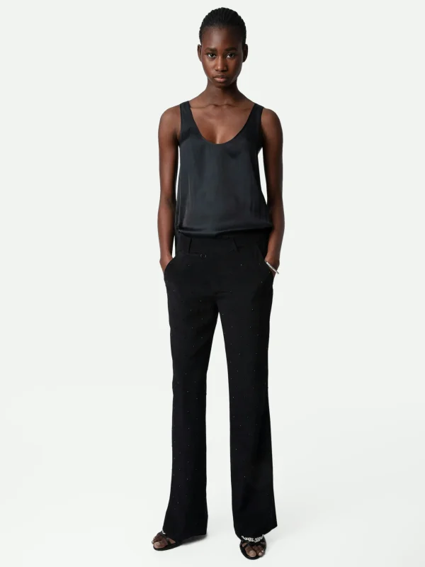 Zadig&Voltaire Poxy Silk Pants Black Flash Sale
