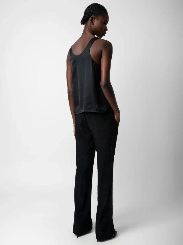 Zadig&Voltaire Poxy Silk Pants Black Flash Sale
