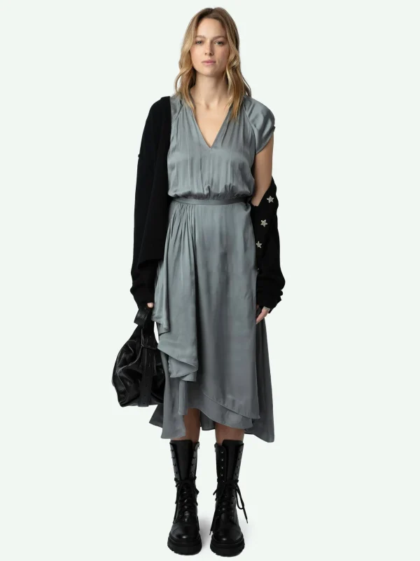 Zadig&Voltaire Randall Satin Dress Iron Flash Sale