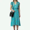 Zadig&Voltaire Randall Silk Dress Aqua Clearance